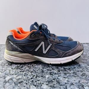 New Balance 990v4 W990NV4 Running Shoes Navy Orange Women's Sz 10 B Made in USA